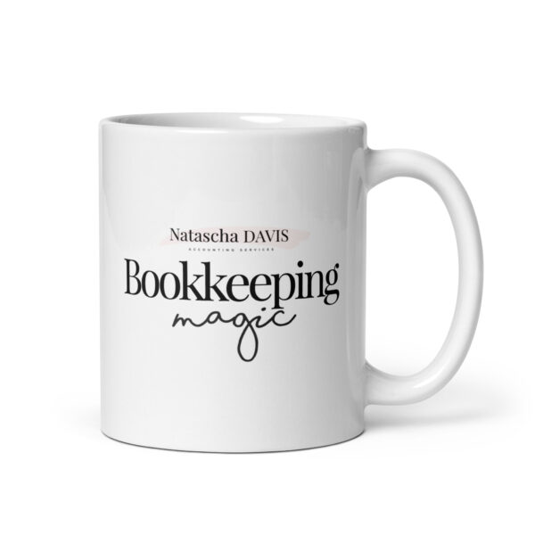 Bookkeeping Magic - White glossy mug